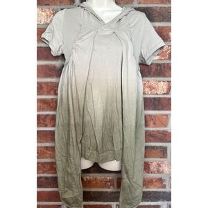 Mur Mur Hoodie Ombré Top Attached Vest Flowy S